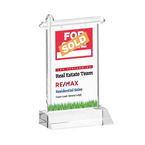Recognition Awards - Crystal Awards - Real Estate VividPrint&trade; Award - Clear