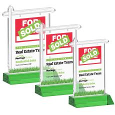Real Estate VividPrint Award - Green - Crystal Awards