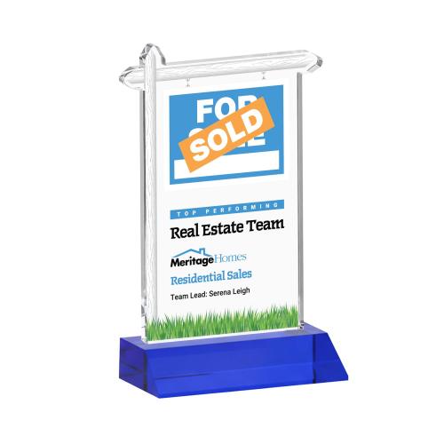 Recognition Awards - Crystal Awards - Real Estate VividPrint&trade; Award - Blue