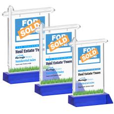 Real Estate VividPrint Award - Blue - Crystal Awards