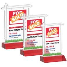 Real Estate VividPrint Award - Red - Crystal Awards