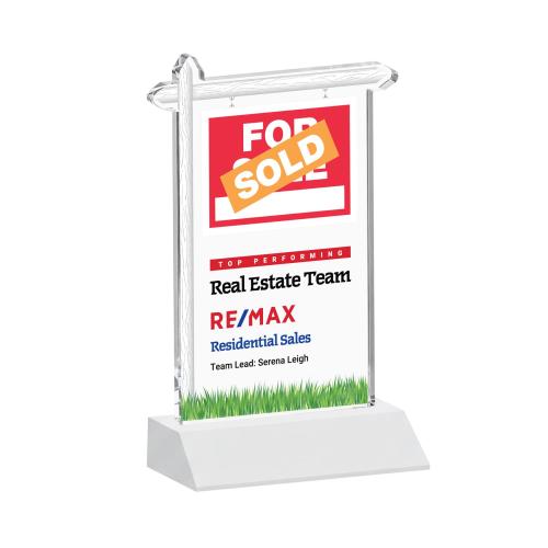 Recognition Awards - Crystal Awards - Real Estate VividPrint&trade; Award - White