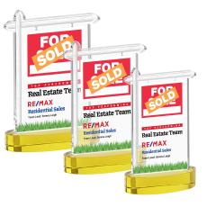 Real Estate VividPrint Award on Alberton Base - Gold - Real Estate Awards
