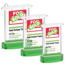 Real Estate VividPrint Award on Alberton Base - Green - Sales Awards