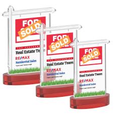 Real Estate VividPrint Award on Alberton Base - Red - Real Estate Awards