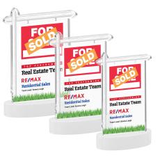 Real Estate VividPrint Award on Alberton Base - White - Crystal Awards