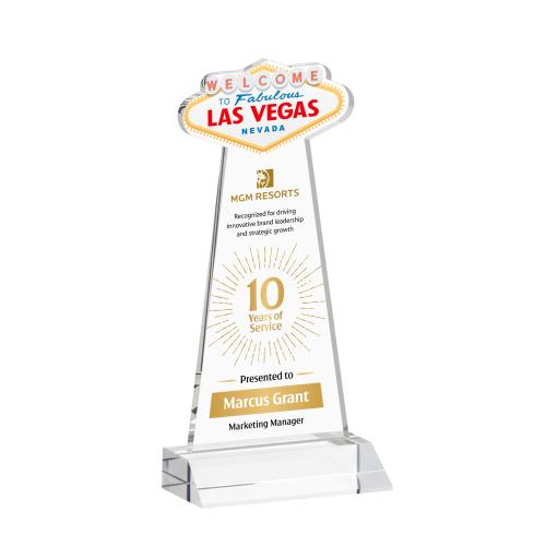 Recognition Awards - Crystal Awards - Las Vegas VividPrint&trade; Award - Clear