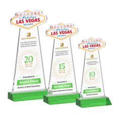 Las Vegas VividPrint Award - Green - Crystal Awards