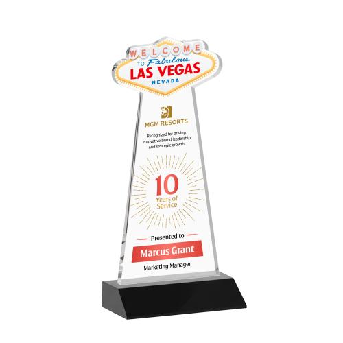 Recognition Awards - Crystal Awards - Colored Crystal Awards - Black Crystal Awards - Las Vegas VividPrint&trade; Award - Black