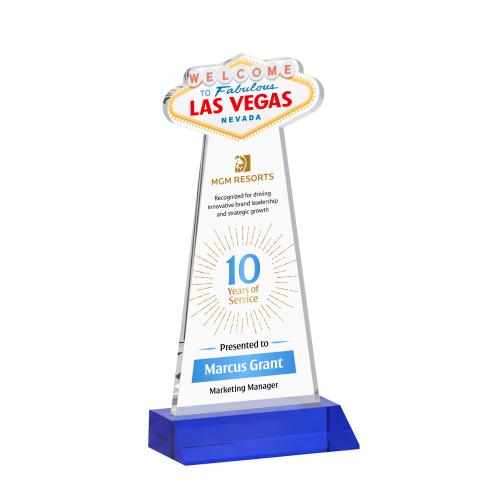 Recognition Awards - Shop by Price - Between $80 and $150 - Las Vegas VividPrint&trade; Award - Blue