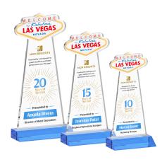 Las Vegas VividPrint Award - Sky Blue - Crystal Awards