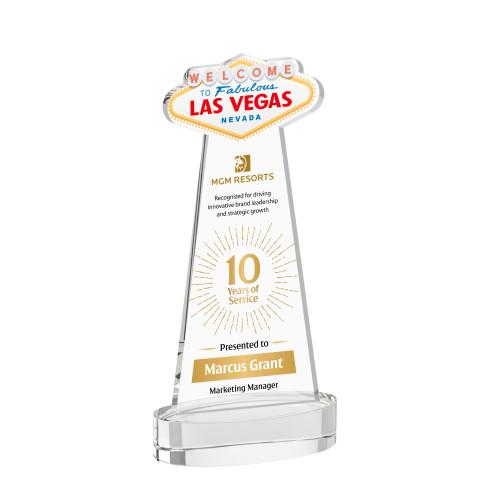 Recognition Awards - Shop by Price - Between $80 and $150 - Las Vegas VividPrint&trade; Award on Alberton Base - Clear