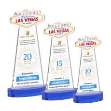 Las Vegas VividPrint Award on Alberton Base - Blue - Crystal Awards