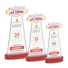 Las Vegas VividPrint Award on Alberton Base - Red - Crystal Awards