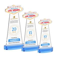 Las Vegas VividPrint Award on Alberton Base - Sky Blue - Crystal Awards