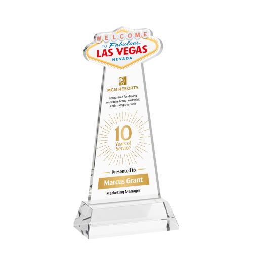 Recognition Awards - Shop by Price - Between $80 and $150 - Las Vegas VividPrint&trade; Award on Hartford Base - Clear