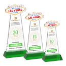 Las Vegas VividPrint&trade; Award on Hartford Base - Green