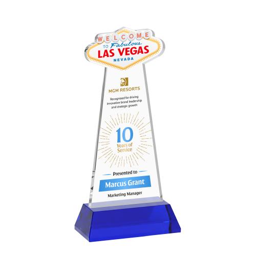 Recognition Awards - Shop by Price - Between $80 and $150 - Las Vegas VividPrint&trade; Award on Hartford Base - Blue
