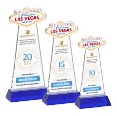 Las Vegas VividPrint Award on Hartford Base - Blue - Crystal Awards
