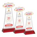 Las Vegas VividPrint&trade; Award on Hartford Base - Red