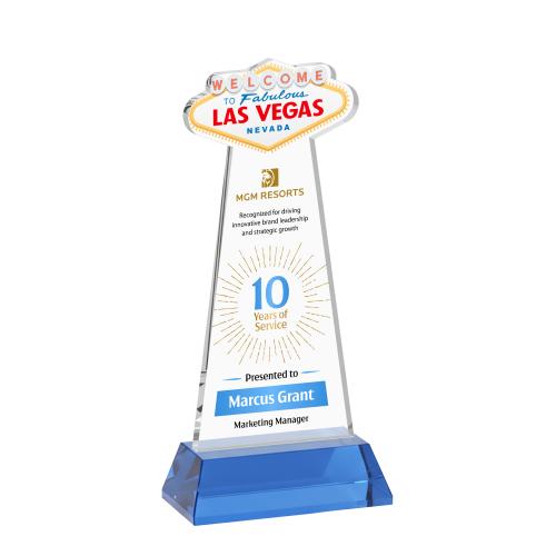 Recognition Awards - Shop by Price - Between $80 and $150 - Las Vegas VividPrint&trade; Award on Hartford Base - Sky Blue