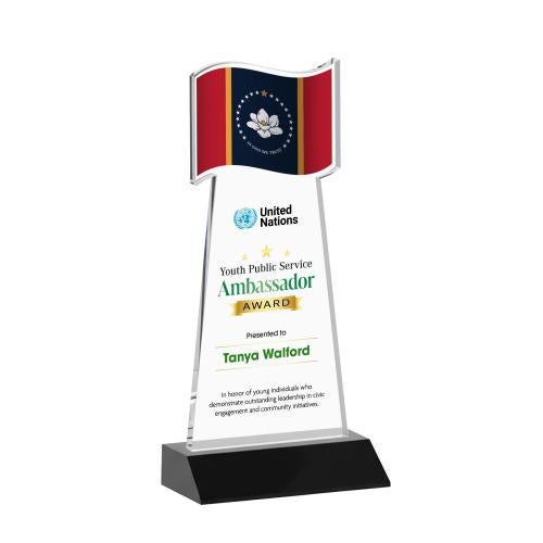 Recognition Awards - Shop by Price - Between $80 and $150 - Flag VividPrint&trade; Award - Black