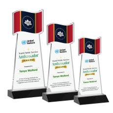 Flag VividPrint Award - Black - Crystal Awards