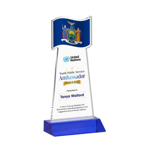 Recognition Awards - Shop by Price - Between $80 and $150 - Flag VividPrint&trade; Award - Blue