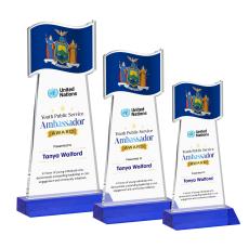 Flag VividPrint Award - Blue - Crystal Awards