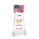 Flag VividPrint&trade; Award on Alberton Base - Clear