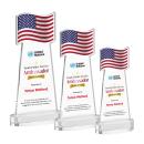 Flag VividPrint&trade; Award on Alberton Base - Clear
