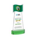 Flag VividPrint&trade; Award on Alberton Base - Green