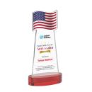 Flag VividPrint&trade; Award on Alberton Base - Red