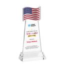 Flag VividPrint&trade; Award on Hartford Base - Clear