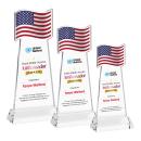 Flag VividPrint&trade; Award on Hartford Base - Clear