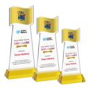 Flag VividPrint&trade; Award on Hartford Base - Gold