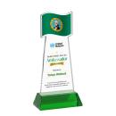 Flag VividPrint&trade; Award on Hartford Base - Green