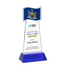 Flag VividPrint&trade; Award on Hartford Base - Blue