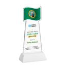 Flag VividPrint&trade; Award on Hartford Base - White