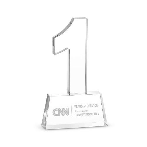 Recognition Awards - Shop by Recipient - Years of Service Awards - 1 Year Anniversary Milestone Award Acrylic