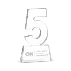 5 Year Anniversary Milestone Award Acrylic - Years of Service Awards