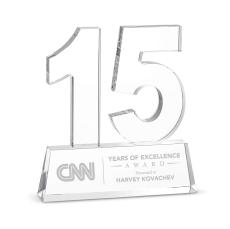 15 Year Anniversary Milestone Award Acrylic - Years of Service Awards