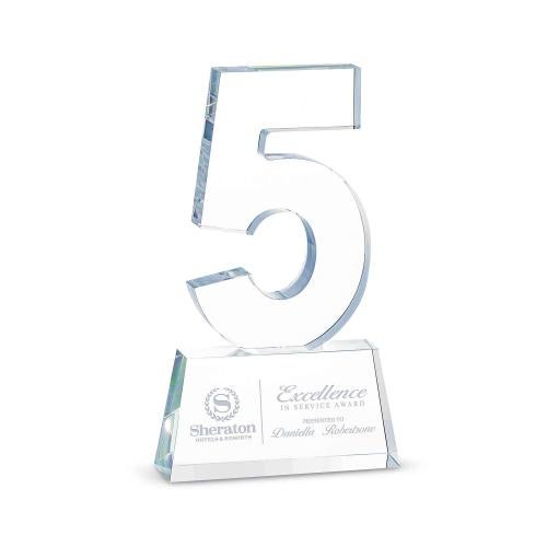 Recognition Awards - Shop by Recipient - Years of Service Awards - 5 Year Anniversary Milestone Crystal Award