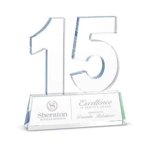 Recognition Awards - Shop by Recipient - Years of Service Awards - 15 Year Anniversary Milestone Crystal Award