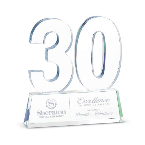 Recognition Awards - Shop by Recipient - Years of Service Awards - 30 Year Anniversary Milestone Crystal Award