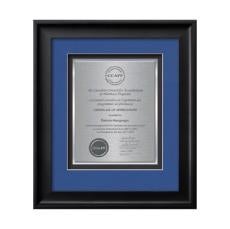 Yorktech Certificate TexEtch - Black - Certificate Frames