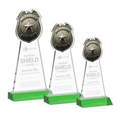 Police Badge Award - Green - New Items