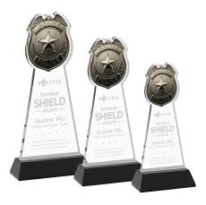 Police Badge Award on Hartford Base - Black - New Items