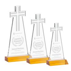 Cross Award - Amber - Glass Awards
