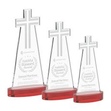 Cross Award on Alberton Base - Red - New Items